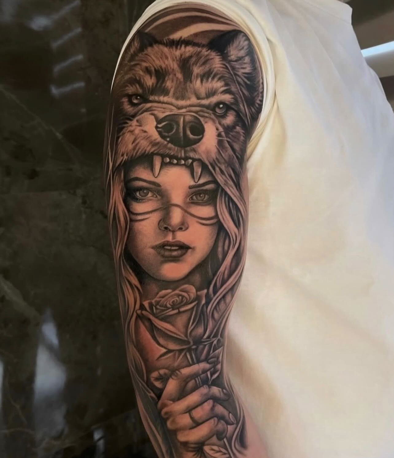 Girl with wolf hood